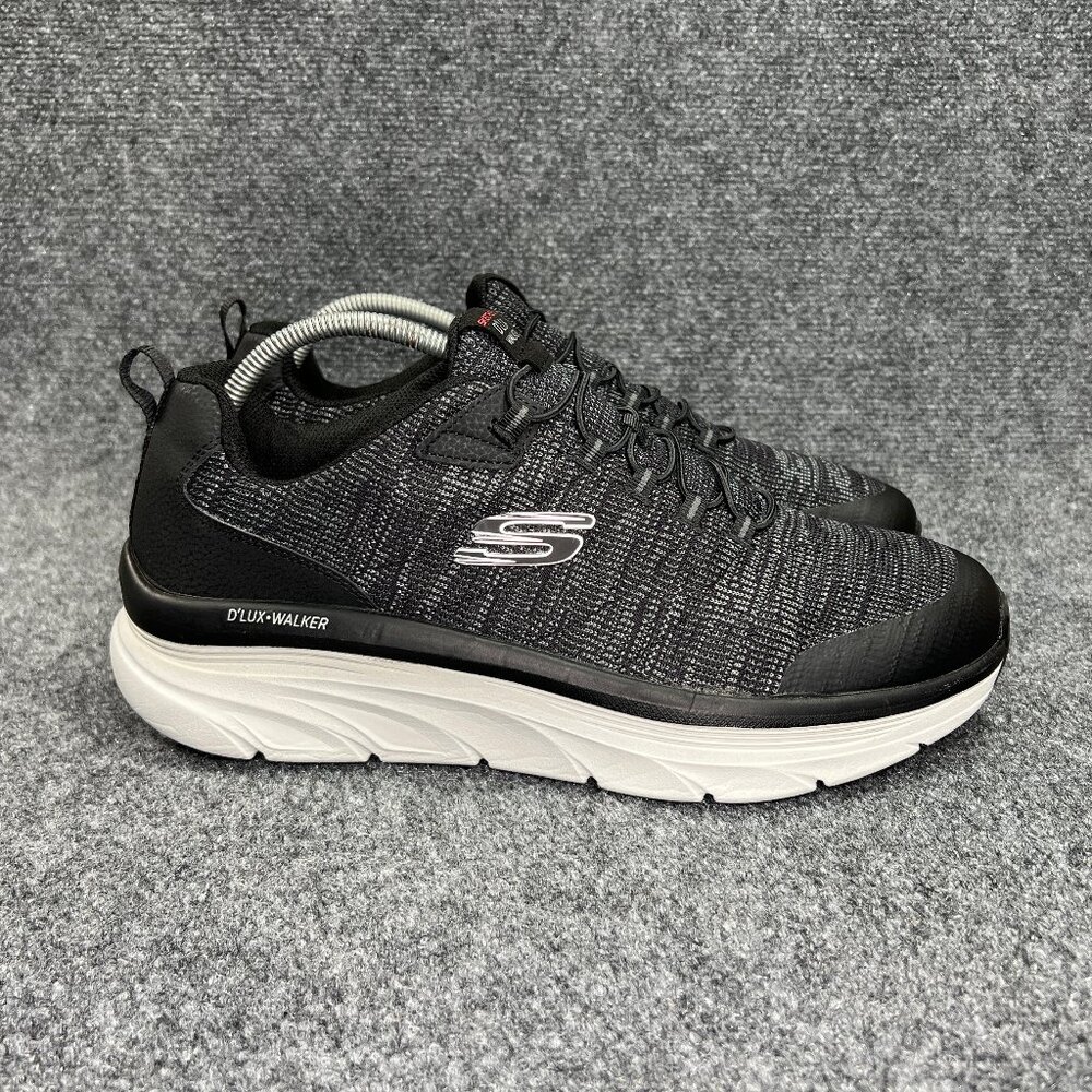 Skechers D 'Lux Walker Pensive Sneakers Men's Size 13W Black Mesh Athletic Shoes